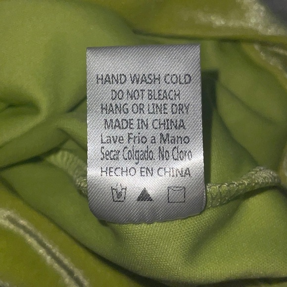 NWT TIC TOC Lime Main Attraction Velvet Mini Dress with double rhinestone straps - Picture 8 of 9